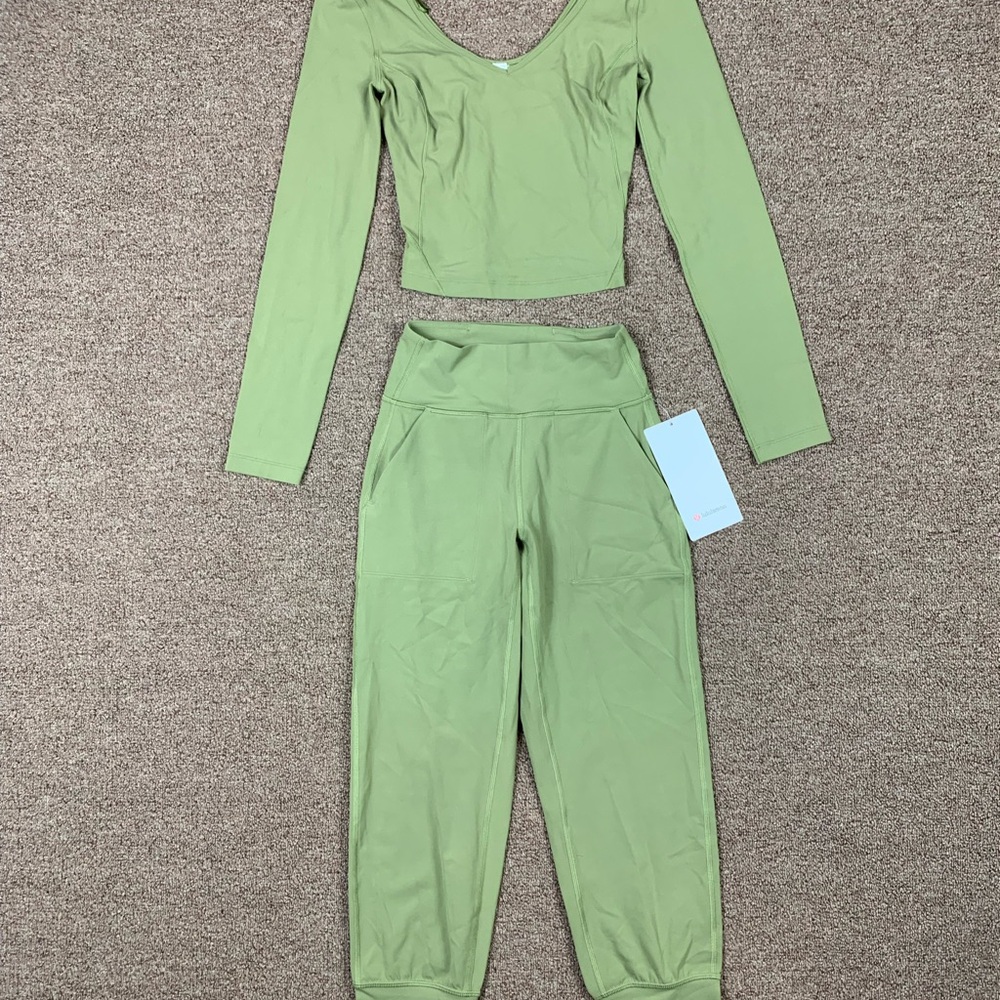 Lululemon Align Long Sleeve Shirt and Pants Bronze Green MSRP $176 NWT/NWOT